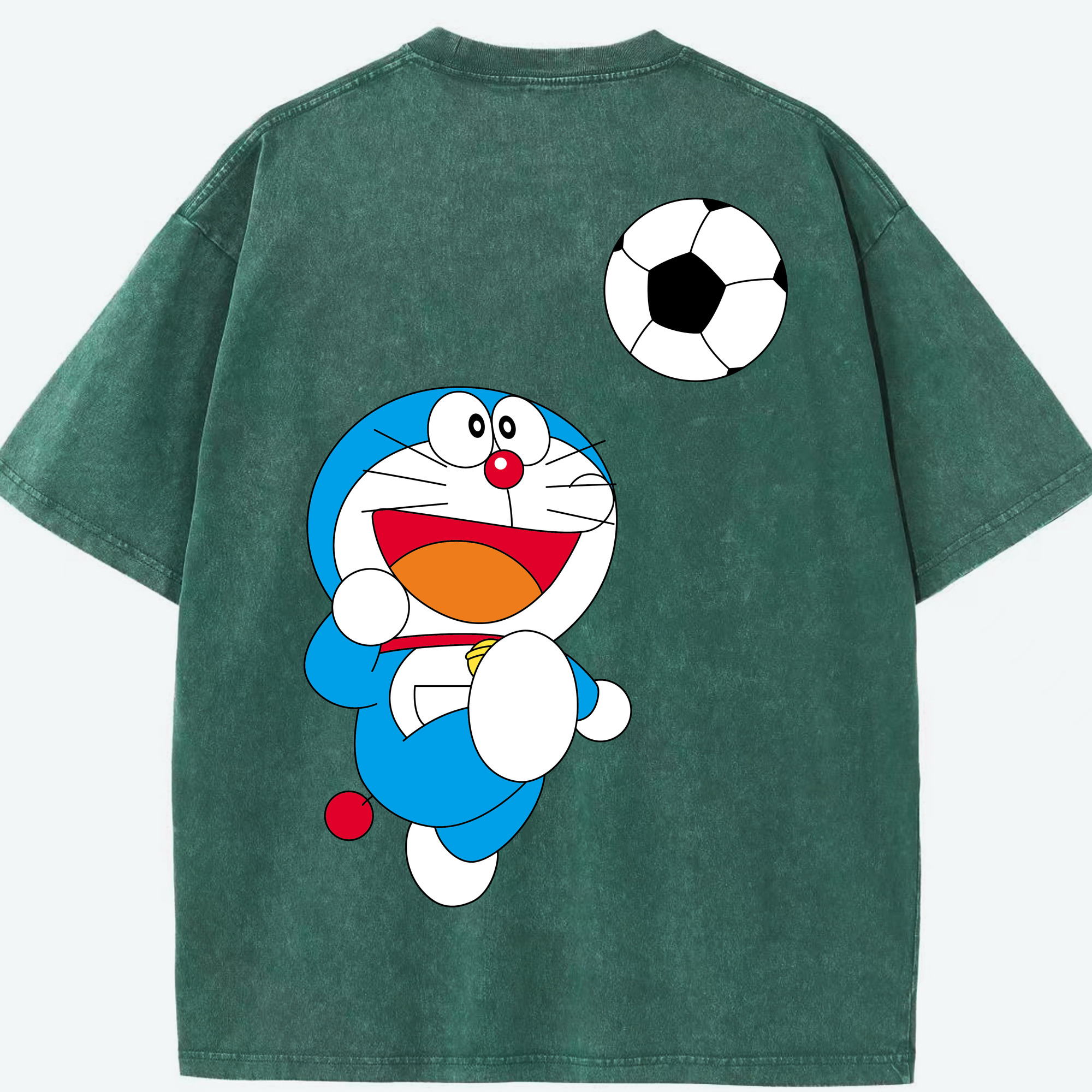 （画像用） ドラえもん Doraemon 綿100% ヴィンテージ風 半袖Tシャツ（背面プリント）